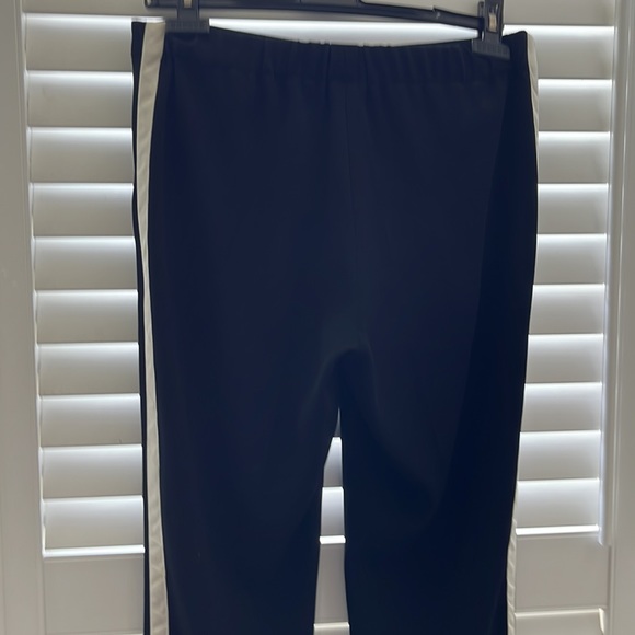 Escada Black Pants, white side stripe with elasticated waist, Size 38EU… - Picture 2 of 5